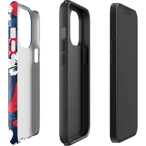 NFL New England Patriots Tropical Print iPhone 15 Pro Impact Case